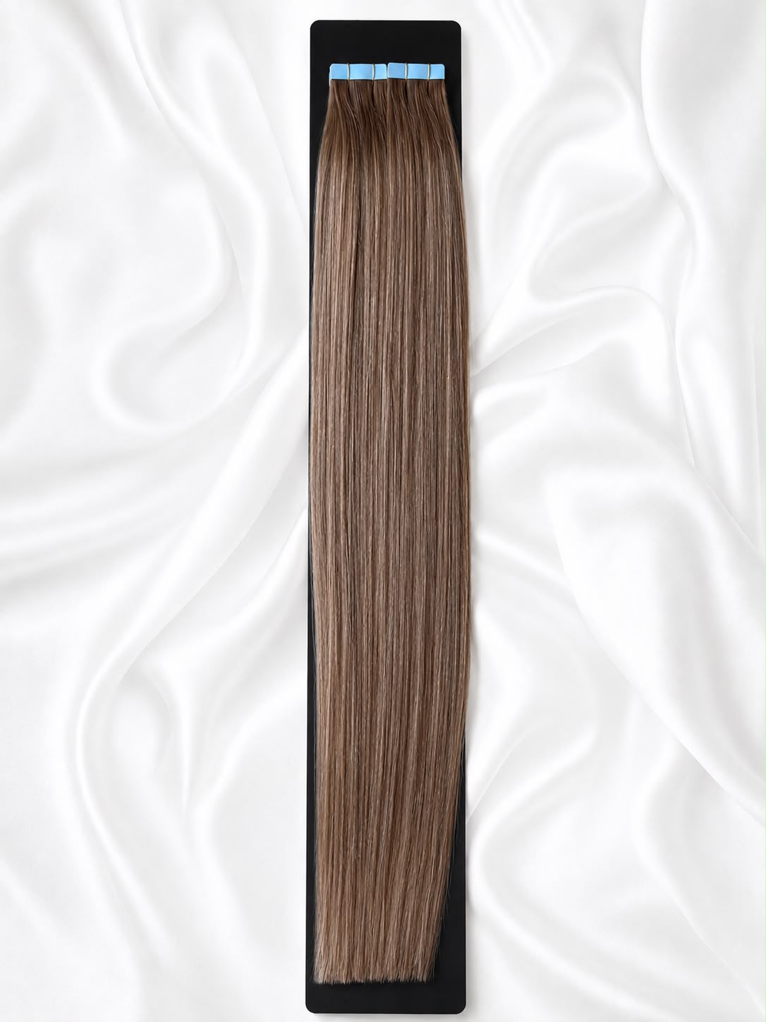 Tape-In Echthaar-Extensions 65 cm in Pista Taupe — ARIA HAIR
